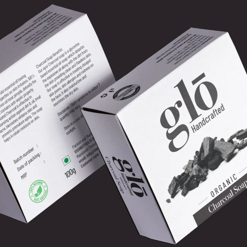 Organic Handcrafted Charcoal Soap (100 x 3) 300gm (Pack of 3)