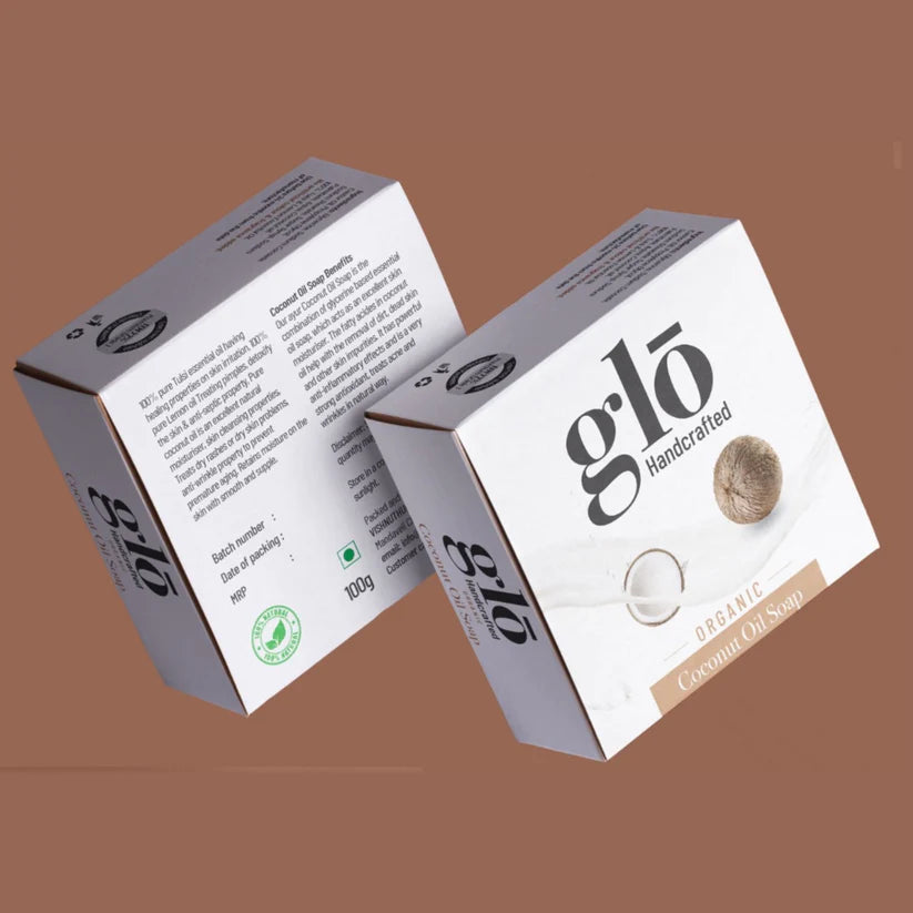 Organic handcrafted Coconut Oil Soap (100 x 3) 300gm (Pack of 3)