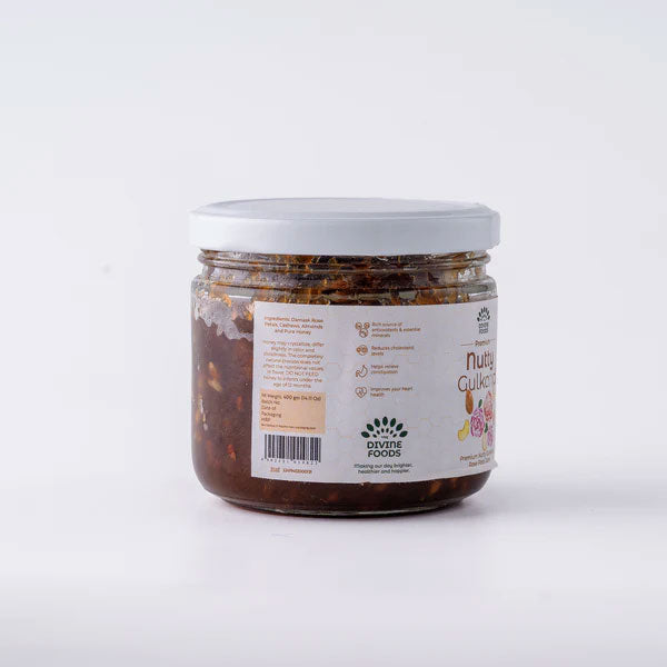 Nutty Gulkand- Crunchy & Healthy Gulkand with Benefits of Nuts - 400gr