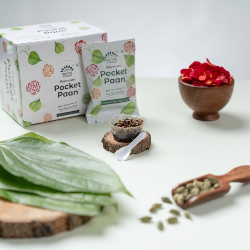 The Divine Foods Pocket Paan Sachets – Pack of (2 Sachets) Ready-to-Eat Paan Mouth Freshener