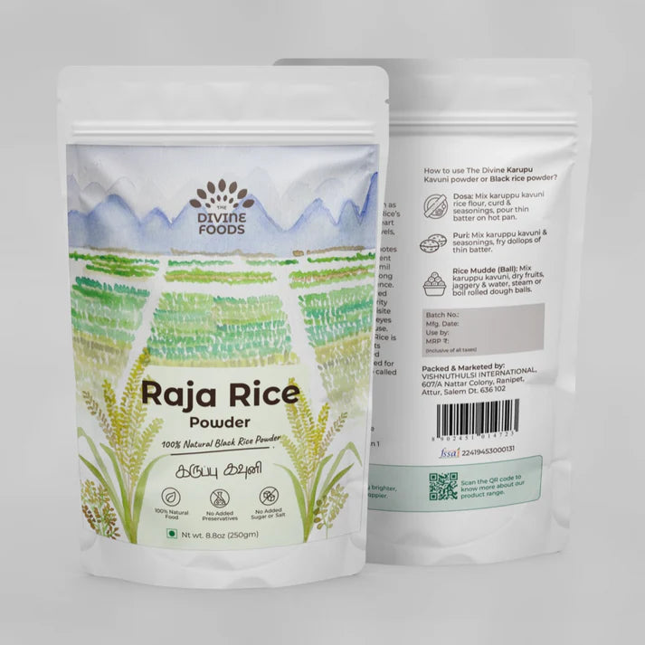 Raja Rice (Karuppu Kavuni) Porridge Mix – Black Rice – 250g