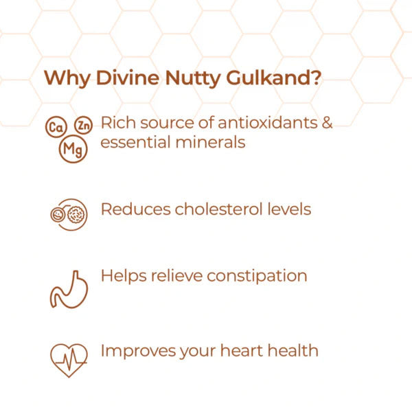 Nutty Gulkand- Crunchy & Healthy Gulkand with Benefits of Nuts - 400gr