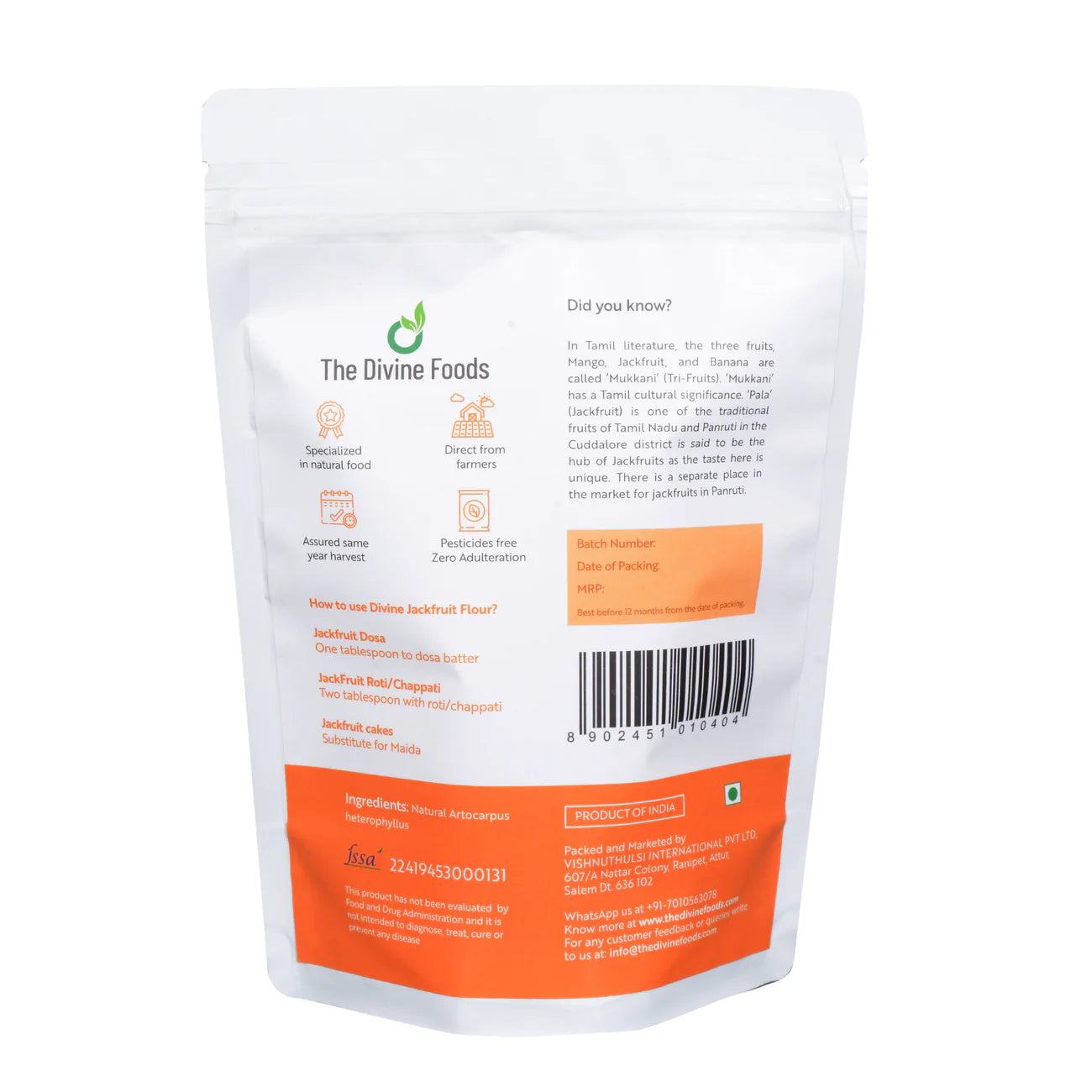 Jack Fruit Powder For Healthy Immune System 250gms