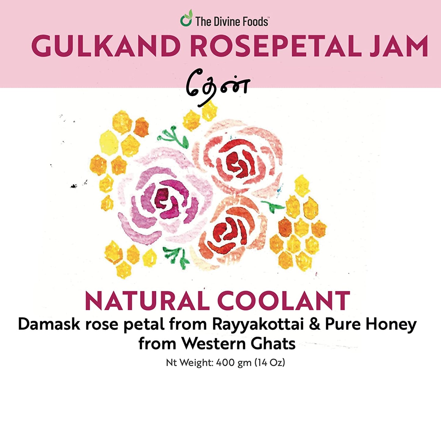 Premium Organic Gulkand By Honey Shots (300 gm)