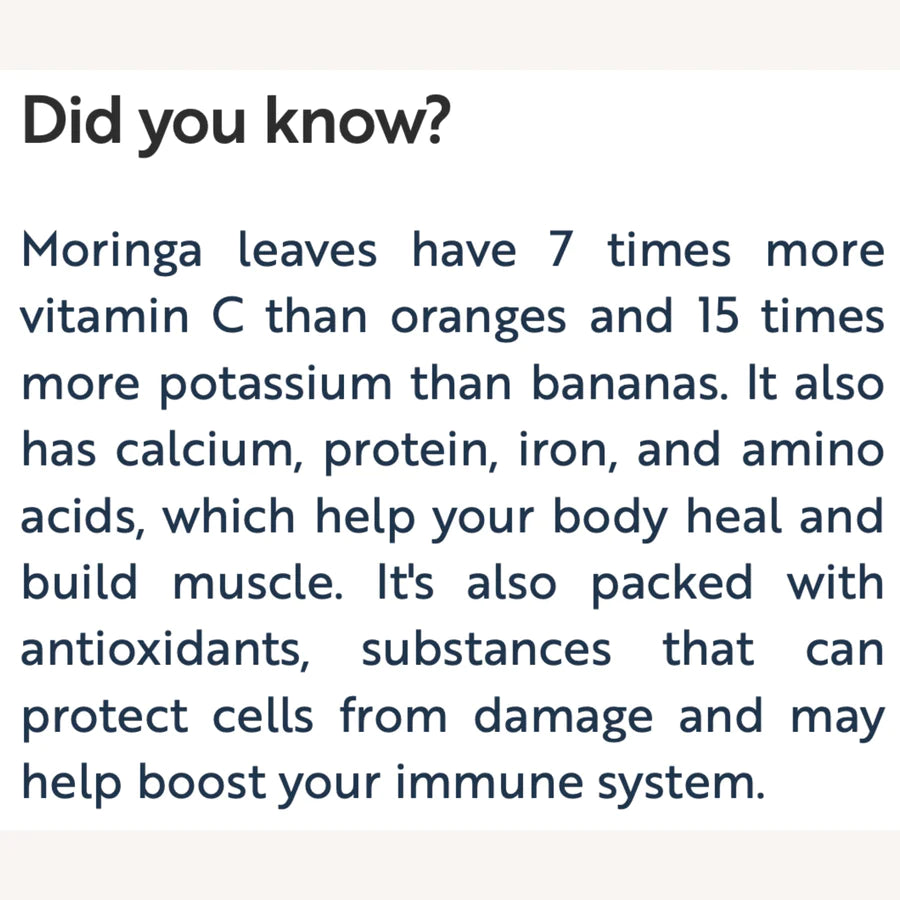 Organic Moringa Powder - Pure Moringa Oleifera/Moringa Leaves | Perfect for Cooking, Smoothies, Lattes & Moringa Tea
