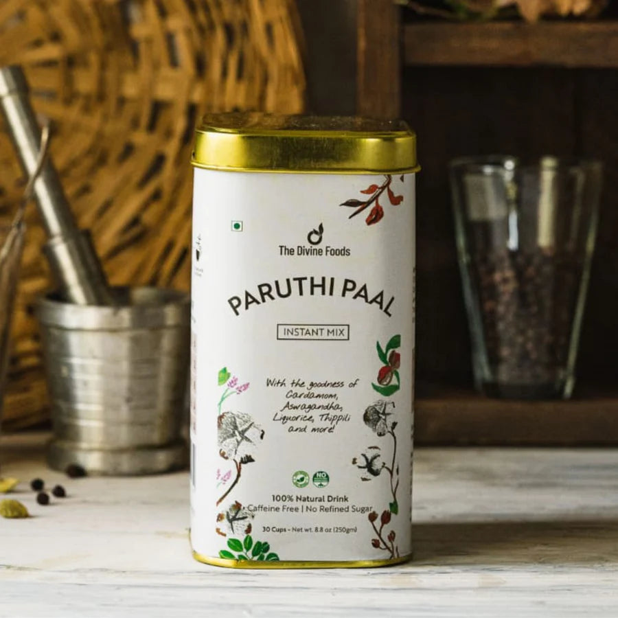 Paruthi Paal-Cotton Seed Instant Latte Mix from Madurai (Cold and Cough remedy/ Helps with Mensural Cramps)