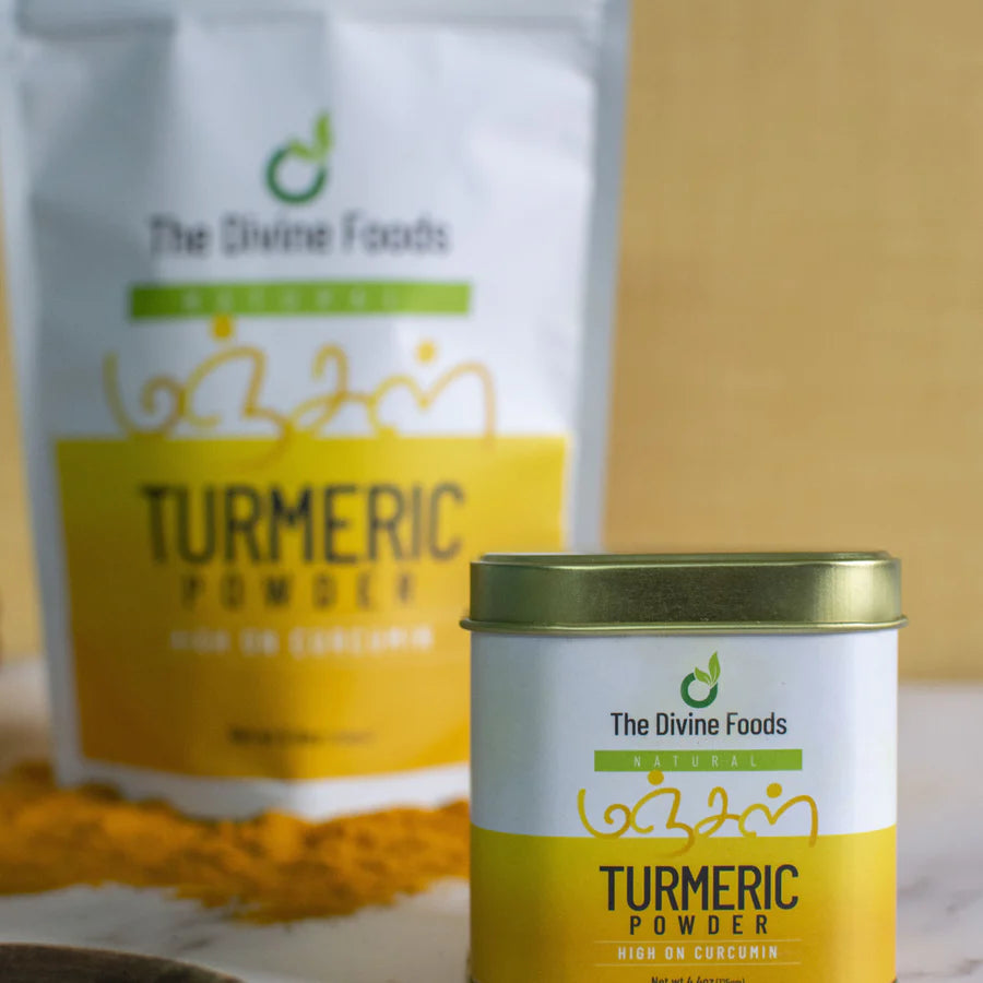 Natural Turmeric Powder with 5.9% High curcumin 125gm Tin