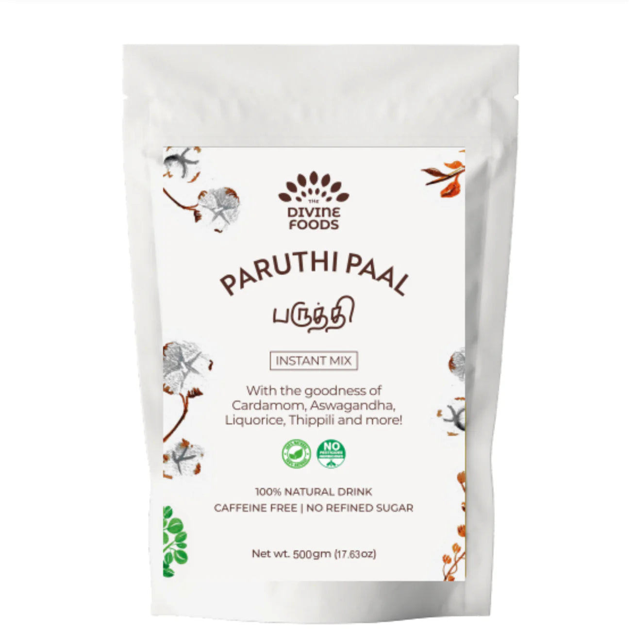 Paruthi Paal-Cotton Seed Instant Latte Mix from Madurai (Cold and Cough remedy/ Helps with Mensural Cramps)